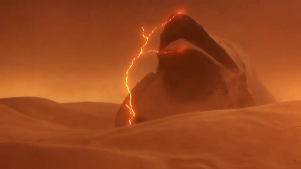 Fotograma dun verme en Arrakis